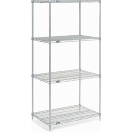 Designed To Furnish 36 x 24 x 86 in. Nexel Poly-Z-Brite Wire Shelving, Clear DE2977802